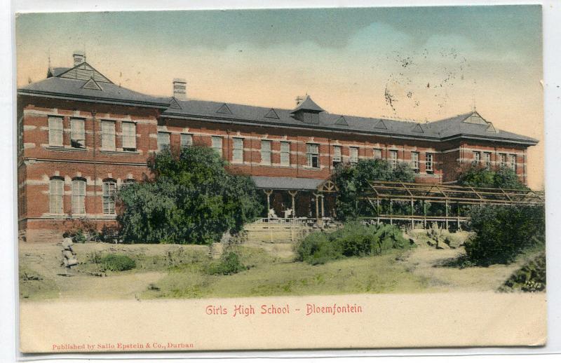 Girls High School Bloemfontein Free State South Africa 1907 postcard