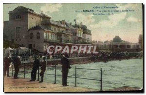 Old Postcard Emerald Coast Dinard View from the dike at high tide Casinos