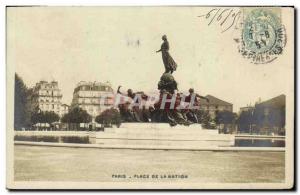 Old Postcard Paris Place de la Nation