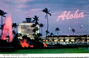 Hawaii Honolulu International Airport Showing The Volcano Water Fountain