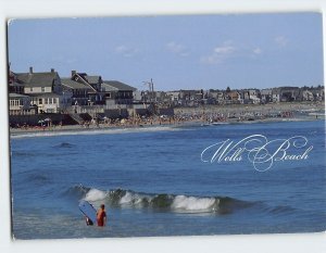 Postcard Wells Beach Maine USA