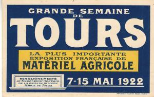 France - Tours Expo 1922 Card 