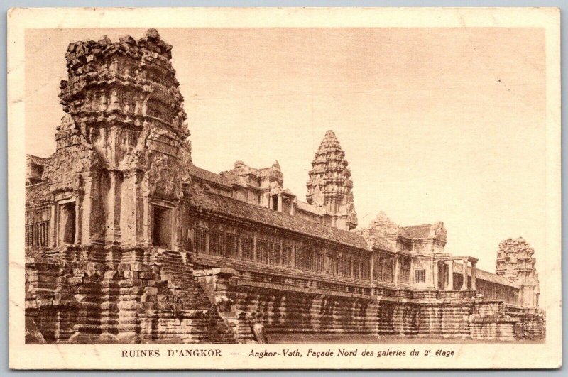 Angkor Wat Cambodia Indochina c192 Postcard Ruins Angkor-Vath North Facade