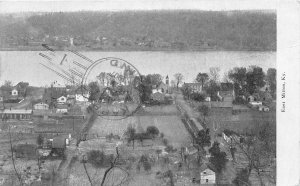 J62/ East Milton Kentucky Postcard c1910 Birdseye View Homes Church River 64