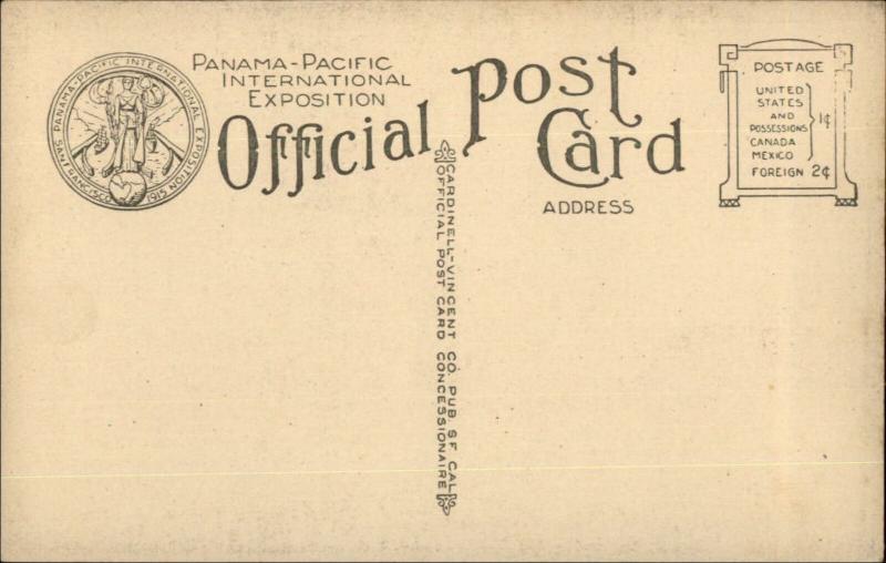 1915 Panama Pacific Expo H Liebes & Co Fur Exhibit Taxidermy Animals Postcard 