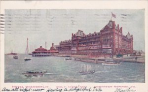 Virginia Fortress Monroe Hotel Chamberlin 1909 Private Mailing Card