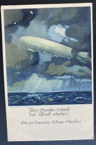 Mint Germany Propaganda Picture Postcard Zeppelin Eckener Fund