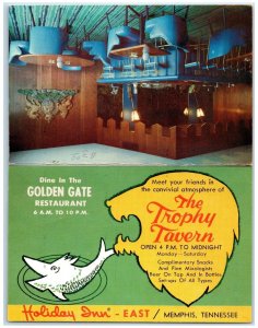 1960 Trophy Tavern Golden Gate Restaurant Memphis Tennessee Advertising Postcard