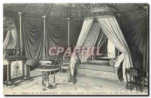 Old Postcard Chateau de Malmaison Bedroom of Empress or she died in 1814