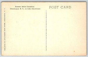 Summer School Dormitory  Chautauqua New York Postcard