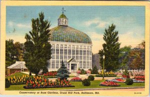 Postcard GARDEN SCENE Baltimore Maryland MD AK5802