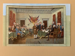 The Signing Of Declaration Of Independence Mural CA Chrome Postcard C1151090125