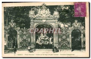 Old Postcard Nancy Place Stanislas grids Wrought iron Jean Lamour Fountain of...