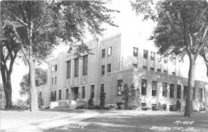 Atlantic Iowa~Cass County Court House (Corner View)~Opened Windows~1950s RPPC