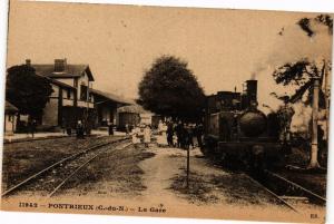 CPA AK PONTRIEUX - La Gare (243689)