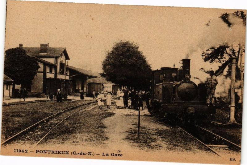 CPA AK PONTRIEUX - La Gare (243689)