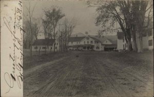 Fryeburg Maine ME Road & Town Bldgs c1905 Real Photo Postcard