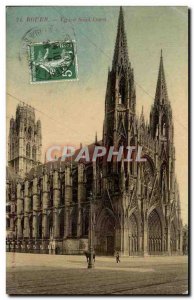 Rouen Postcard Ancient Church Saint Ouen