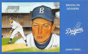 Johnny Podres Brooklyn Dodgers Baseball Unused 