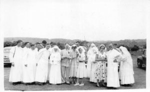 lot 23   real photo wedding nun prist religious ?????? UK