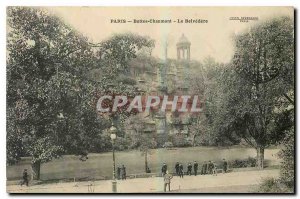 Old Postcard Paris Buttes Chaumont The Belvedere