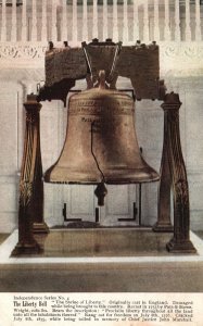 Vintage Postcard Liberty Bell The Shrine Of Liberty Originally Cast In England