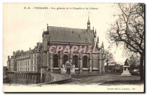 Thouars Old Postcard General view of the chapel and the castle