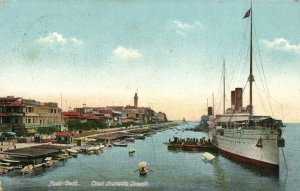 PC CPA EGYPT, PORT SAID, QUAI FRANCOIS JOSEPH, VINTAGE POSTCARD (b8758)