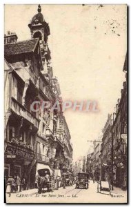 Old Postcard Caen Rue Saint Jean