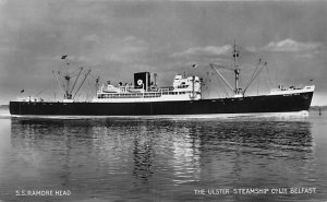 SS Ramore Head The Ulster Steamship Co Real Photo Unused 