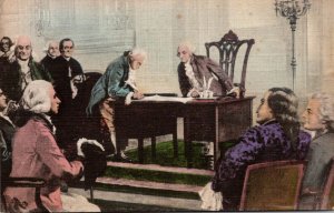 Signing Of The Constitution Of The United States Of America Handcolored Alber...