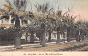 Chico California Corner Fifth and Hazel Streets Vintage Postcard AA46916