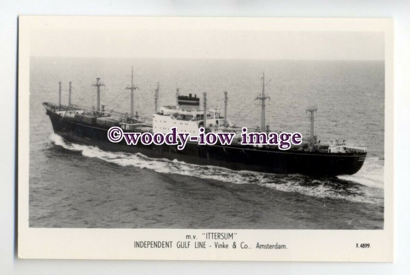 cb0619 - Dutch Ind Gulf Line Cargo Ship - Ittersum , built 1960 - postcard