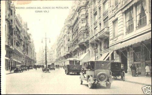 spain, MADRID, Avenida Conde Peñalver, Car Bus (1920s)