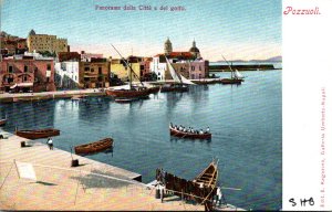 Italy Pozzuoli Panorama della Citta e del golfo