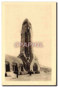 Old Postcard Douaumont Ossuary and flagship Militaria