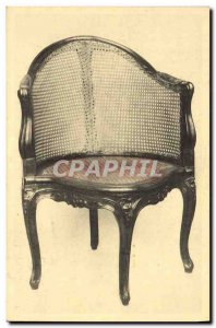 Postcard Old cane toilet chair has mancehttes Louis XV