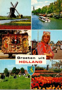 Netherlands Greetings From Dutch Gardens Lisse Multi View 1977