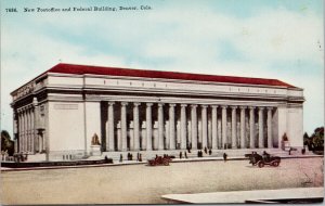 Denver CO New Post Office & Federal Building Unused c1911 Postcard G2