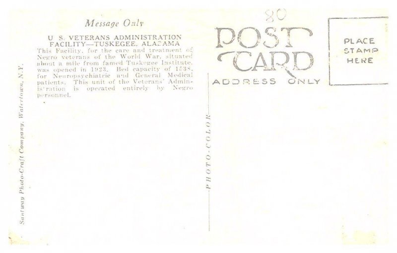 Alabama Tuskegee  Veterans Administration  Nurses Home