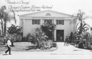 RPPC Chicago & Eastern Illinois Railroad Fair 1949 Vintage Postcard