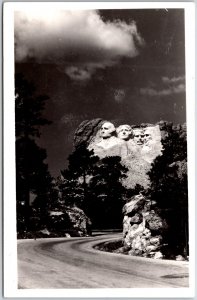 Mount Rushmore Black Hills South Dakota SD Real Photo RPPC Postcard