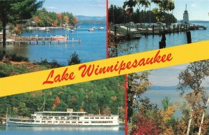 Lake Winnipesaukee Boats What about Bob N.H. Postcard 2T6-113