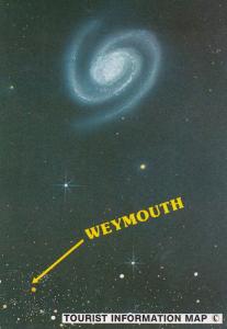 Weymouth Dorset Astronomy Milky Way Space Map Postcard