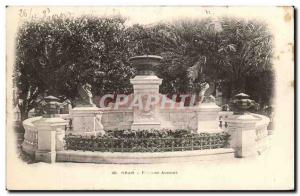 Algeria Oran Old Postcard Fountain Aucourt