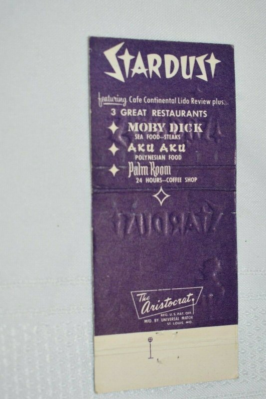 Stardust Home of the Lido Paris Aristocrat 30 Strike Matchbook Cover