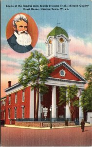 John Brown Treason Trial Jefferson County Courthouse West Virginia Postcard 