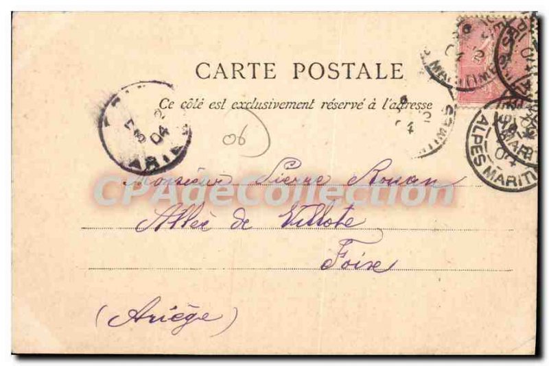 Old Postcard Villefranche harbor