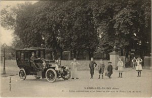 CPA NÉRIS-les-BAINS - Auto attendant une famille (125527)