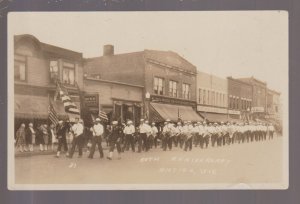 Antigo WISCONSIN c1920s PARADE 50th Anniversary BAND COLOR GUARD Flag WI KB